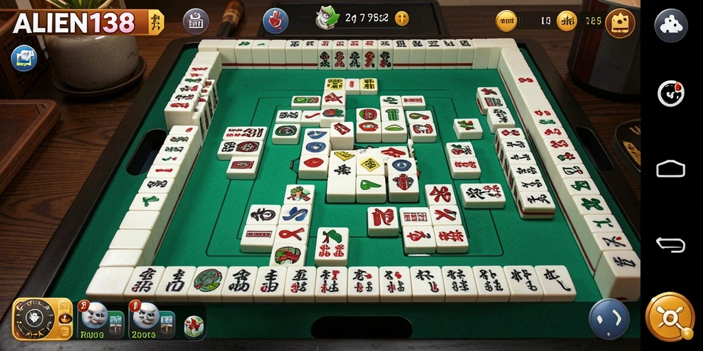 Tampilan gameplay Mahjong yang seru di ALIEN138 dengan grafis yang memukau.