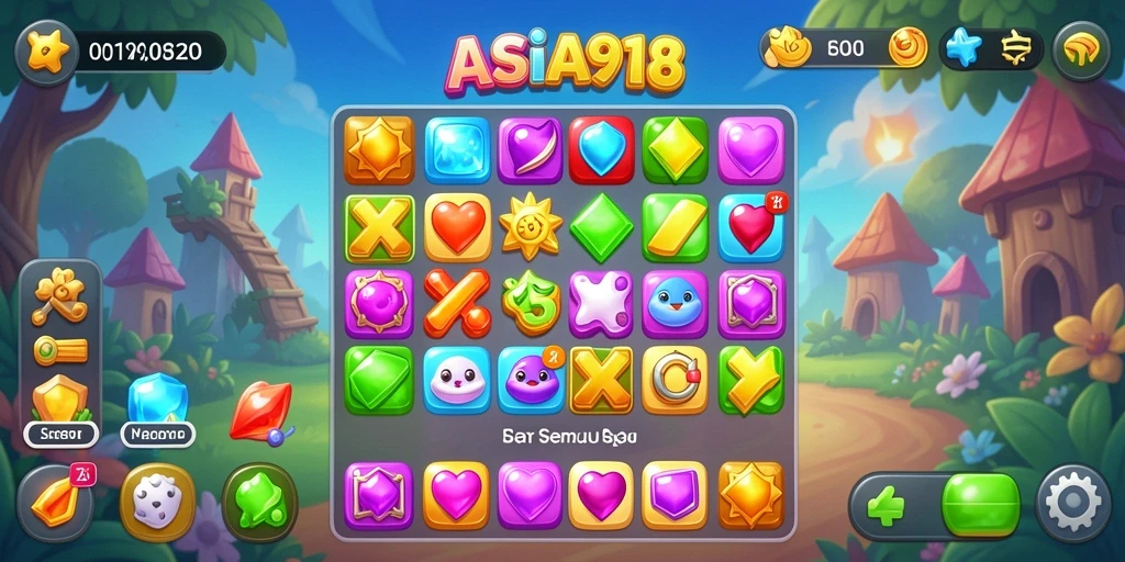 Gameplay menarik dan penuh warna dari ASIA918 di kategori Match-3.
