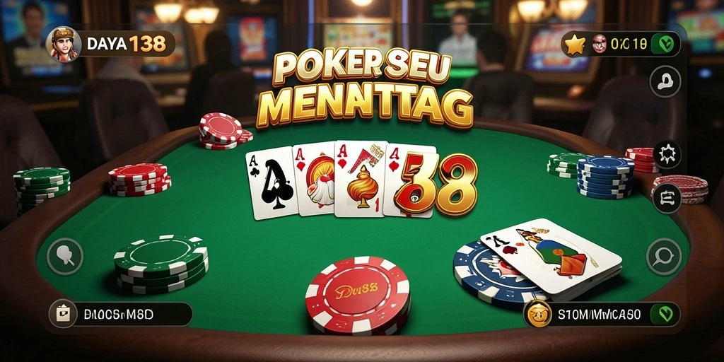 Tampilan gameplay Poker yang menegangkan di DAYA138.