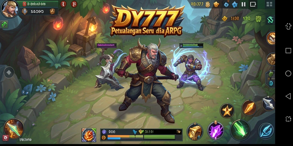 Screenshot utama DY777 menampilkan aksi seru dalam gameplay ARPG yang mendebarkan.