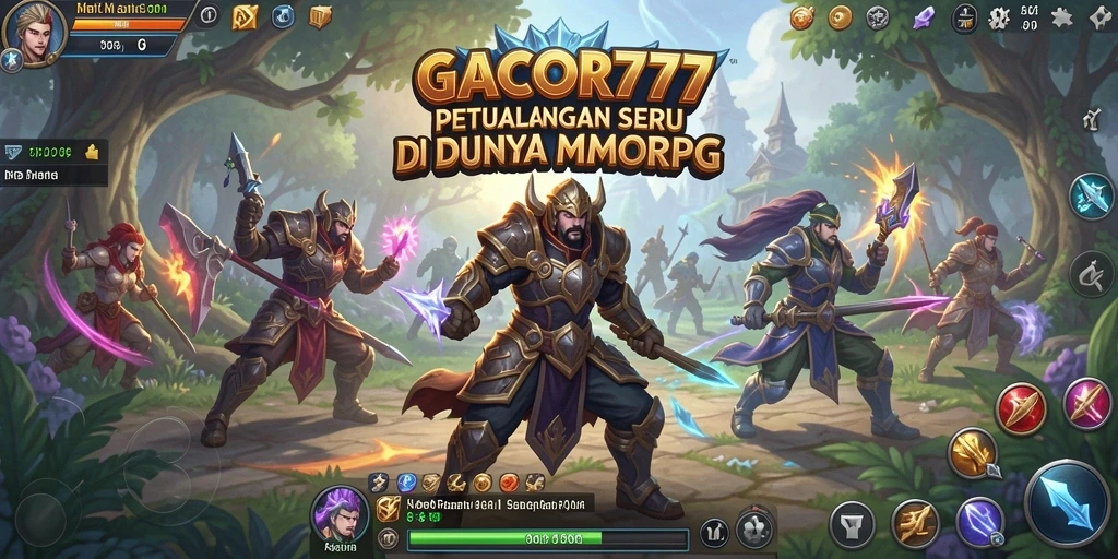 Tangkapan layar utama GACOR777 menampilkan aksi seru dalam pertempuran MMORPG.