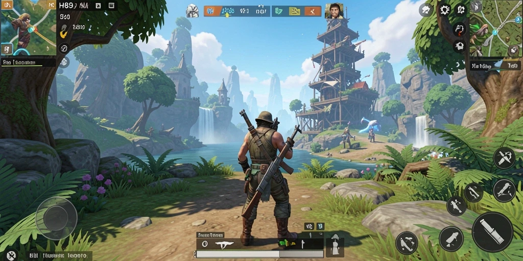 Tampilan gameplay H89 yang menakjubkan di dunia terbuka.