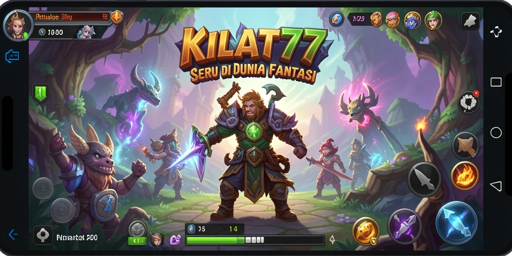 Tampilan gameplay KILAT77 yang menampilkan aksi seru dan karakter menarik.