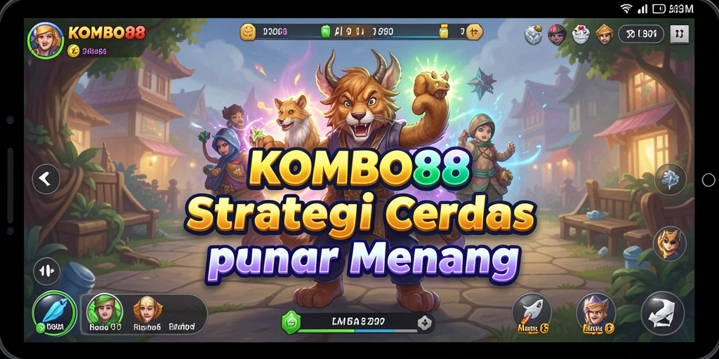Tampilan screenshot gameplay <strong>KOMBO88</strong> yang menampilkan aksi strategi epik.
