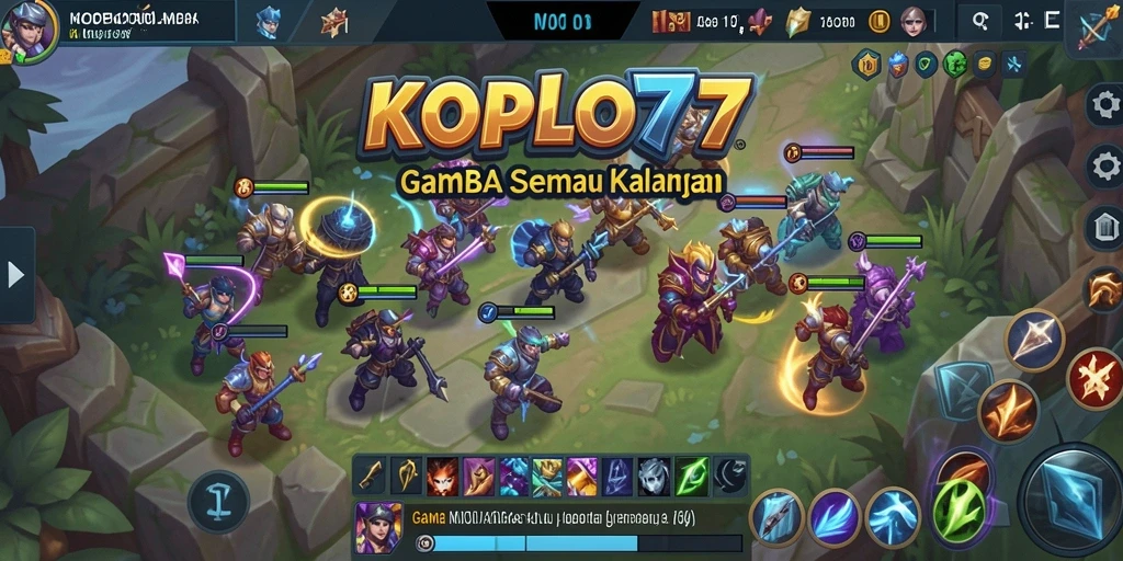 Gambaran gameplay menarik di arena MOBA KOPLO77.
