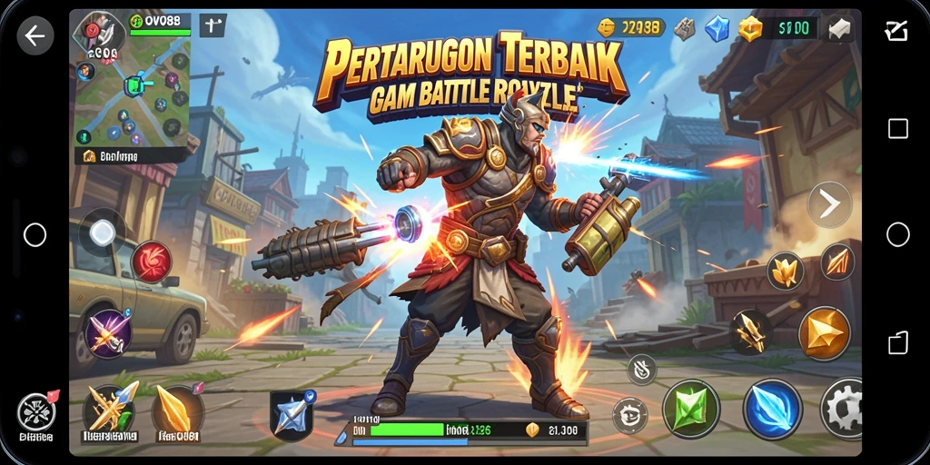 Screenshot OVO88 menampilkan aksi mendebarkan dalam pertempuran Battle Royale.