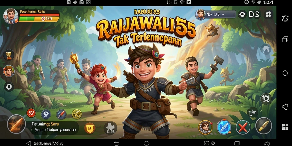 Tampilan screenshot RAJAWALI55 menunjukkan petualangan seru di dunia yang indah.