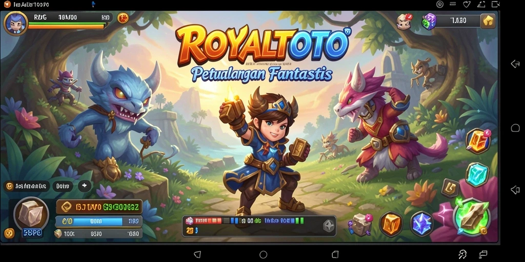Tampilan gameplay menarik dari ROYALTOTO menampilkan aksi RPG yang seru.