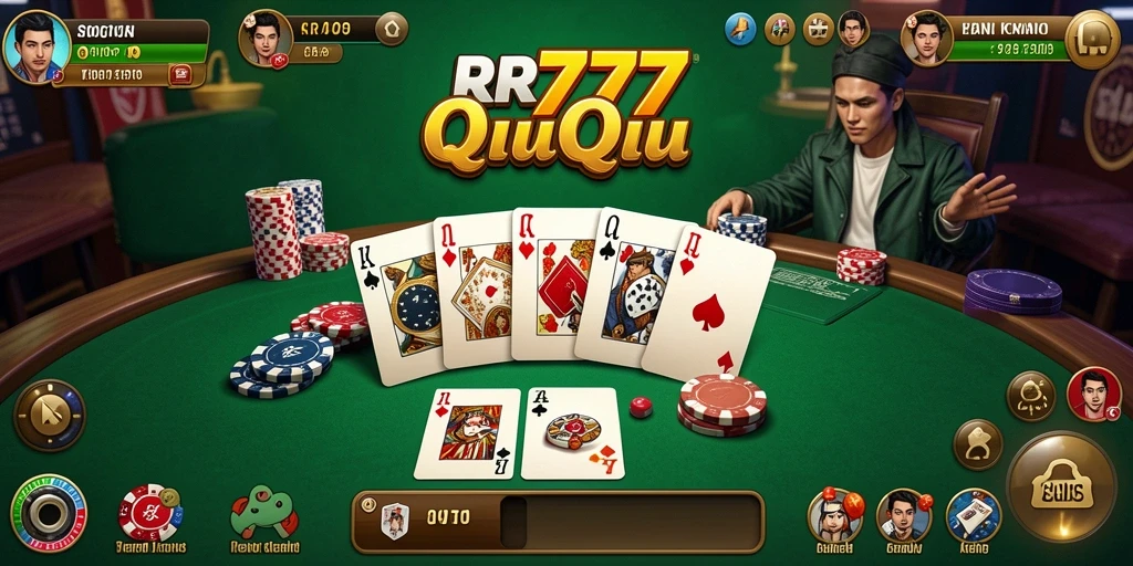Screenshot gameplay RR777 menampilkan serunya permainan QiuQiu.